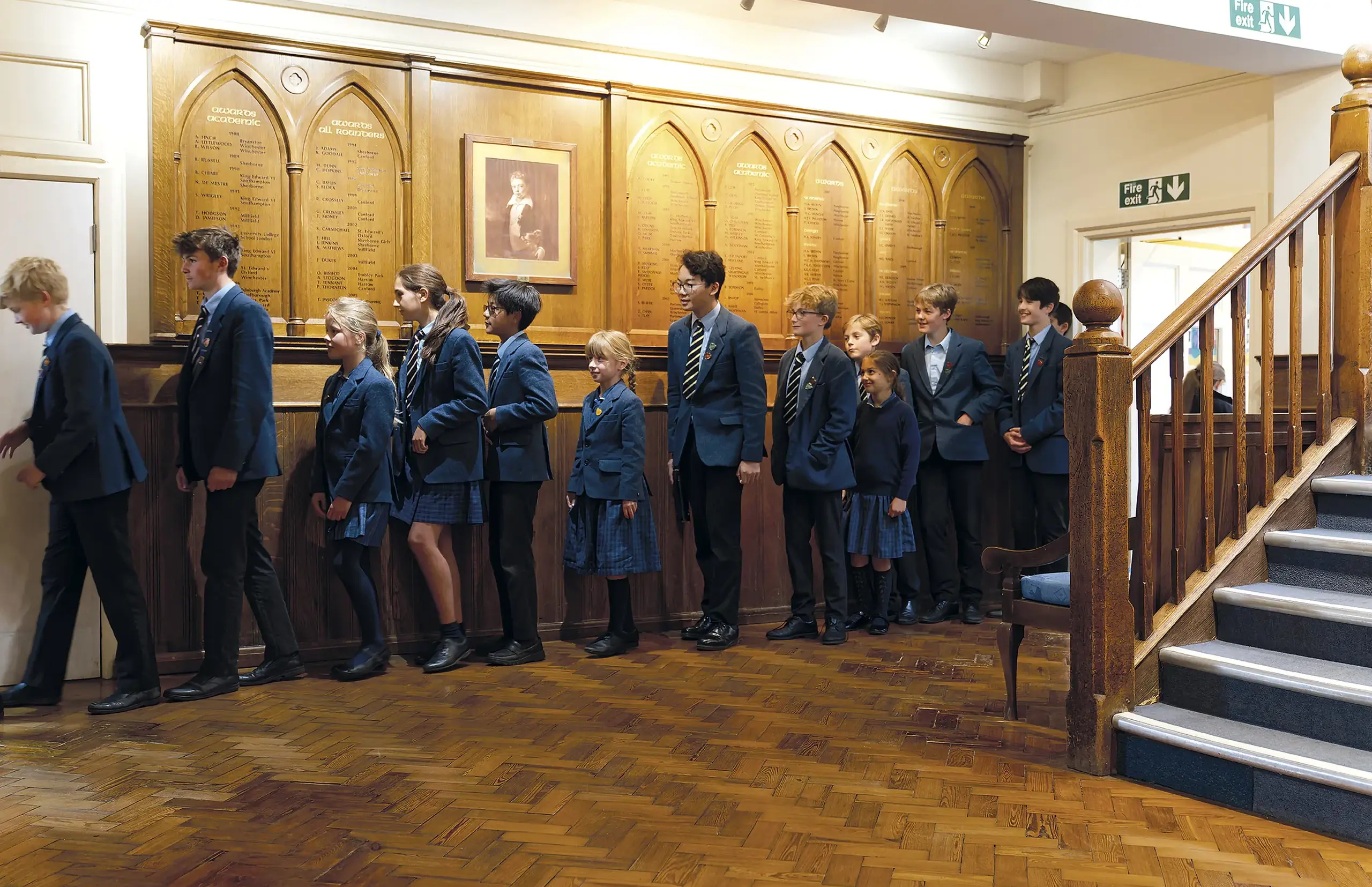 Students in a line