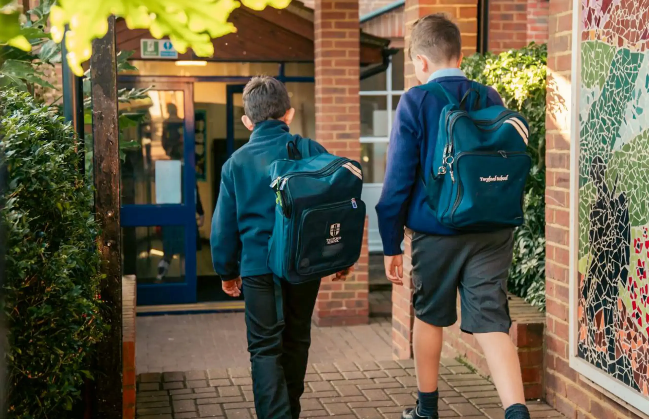 Children walking to school