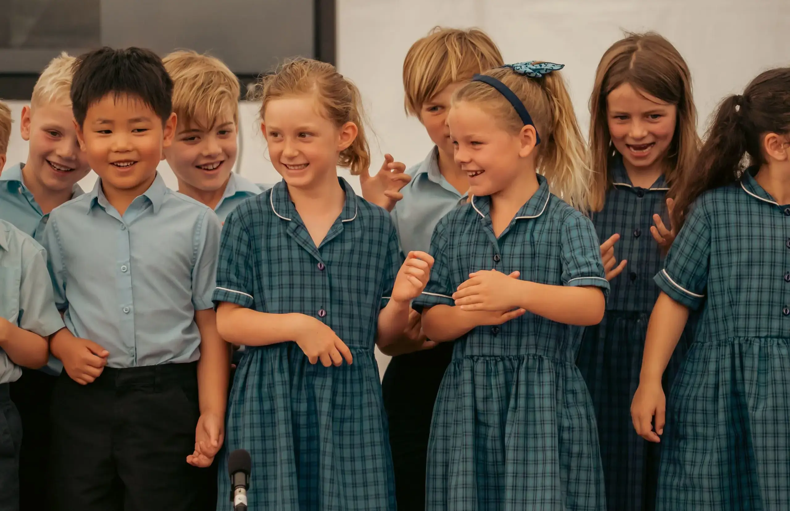 Young children in a group 